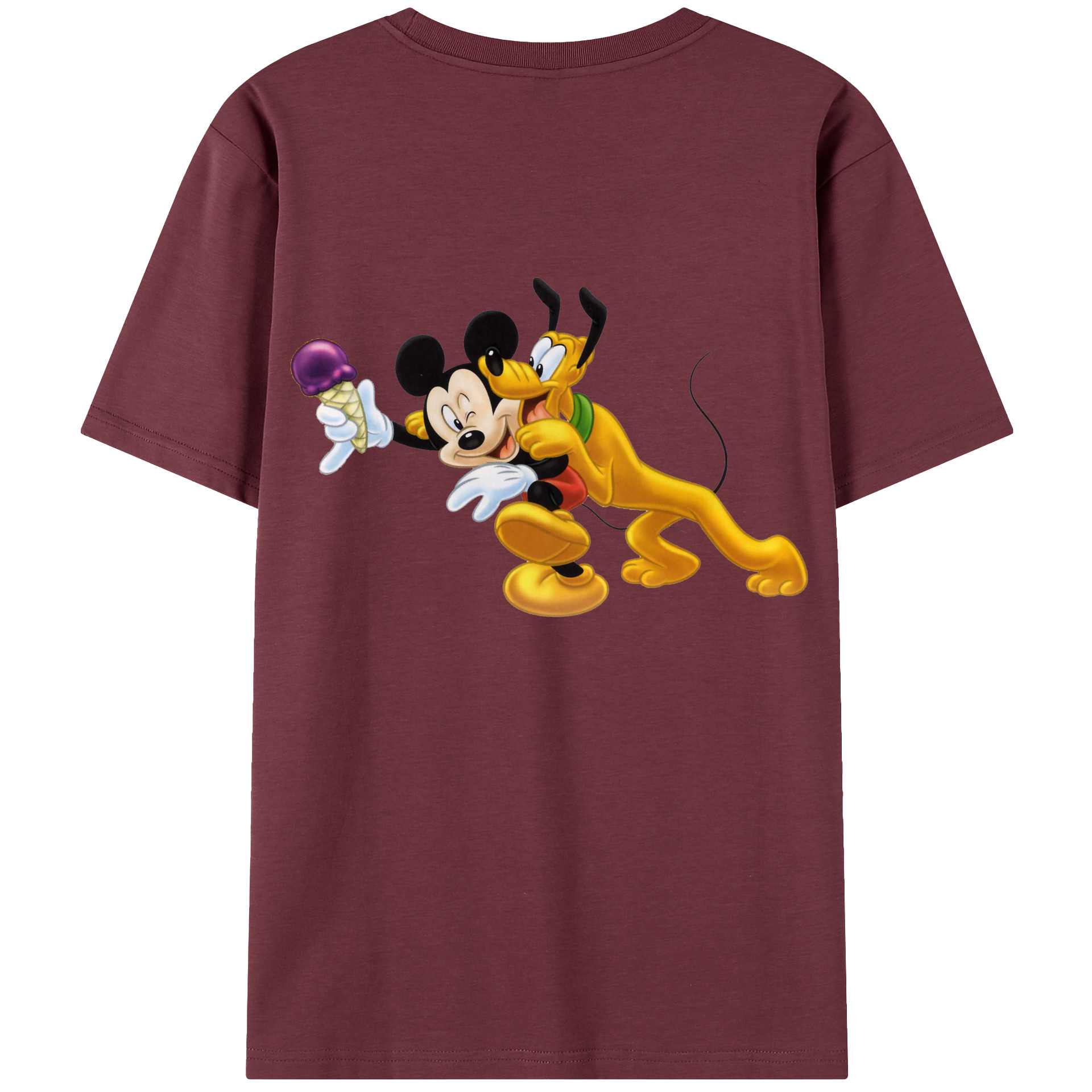 （画像用） ミッキーマウス Mickey Mouse 綿100％半袖Tシャツ（背面プリント）